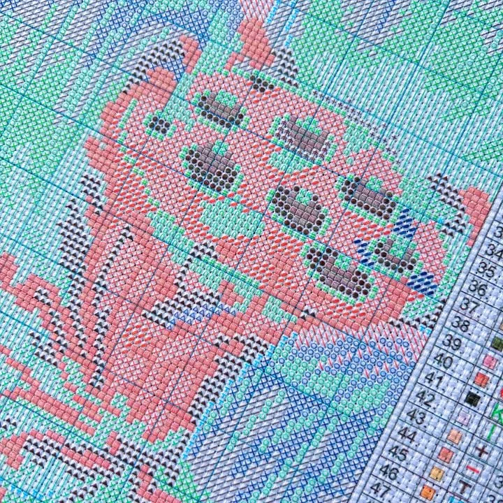 [CC4223-Otter with Pearl Earri - Cross Stitch Stamped Kits Beginners recension och pris