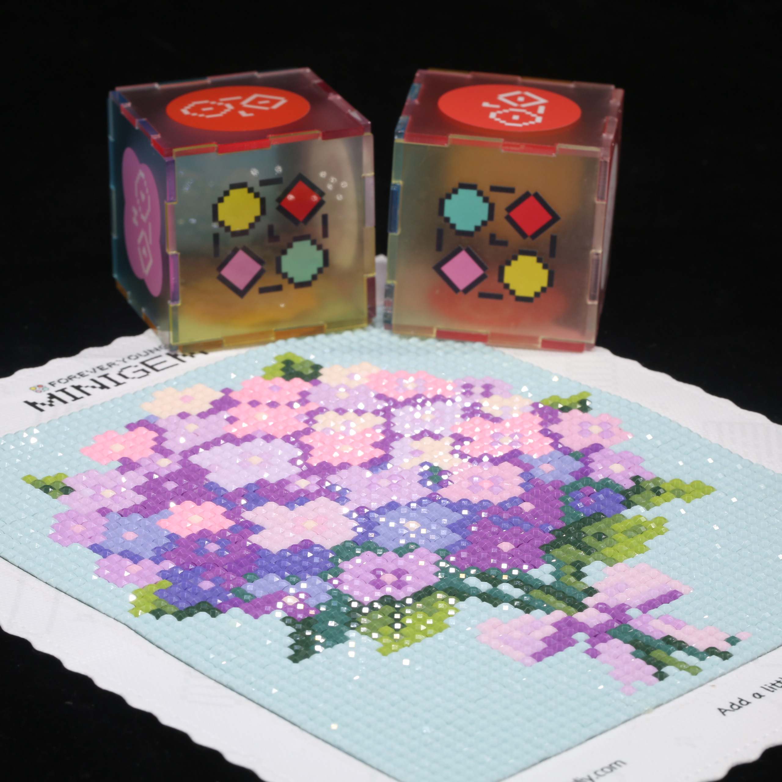 Minigem® Purple Hydrangea 5D D - 5D Diamond Painting Kit Full Drill recension och pris