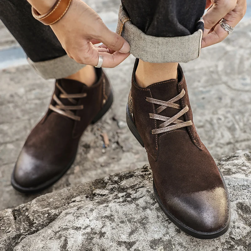 New Cow Suede Ankle Boots Hand - Craft Tools recension och pris