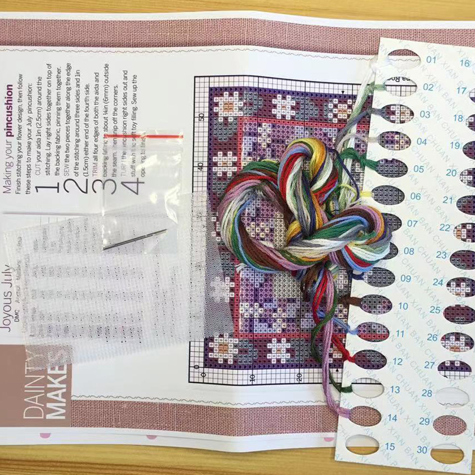 ZC184 Cross stitch kits Cross- - Cotton Embroidery Thread Skeins recension och pris