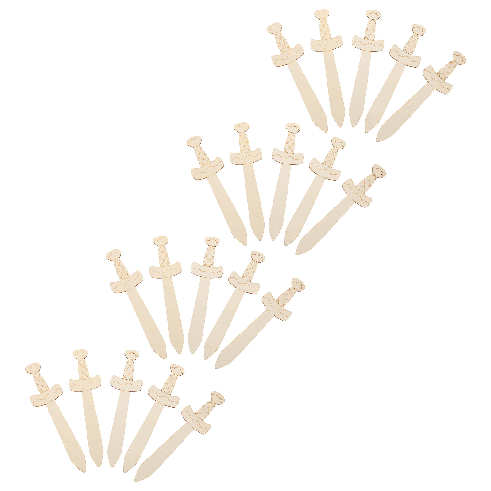 20Pcs Wooden Swords to Decorat - Painting Supplies recension och pris